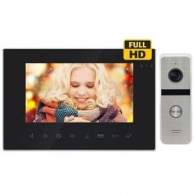 Комплект домофона CoVi Security Onyx FHD Black  панель Iron FHD Silver