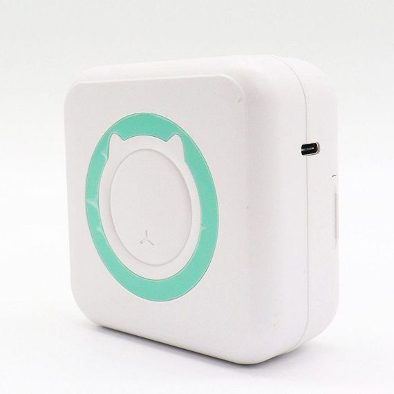 Портативный термопринтер с Bluetooth + 1 рулон бумаги, Бирюзовый / Мини-принтер для фотографий / Фотопринтер | Зображення 7