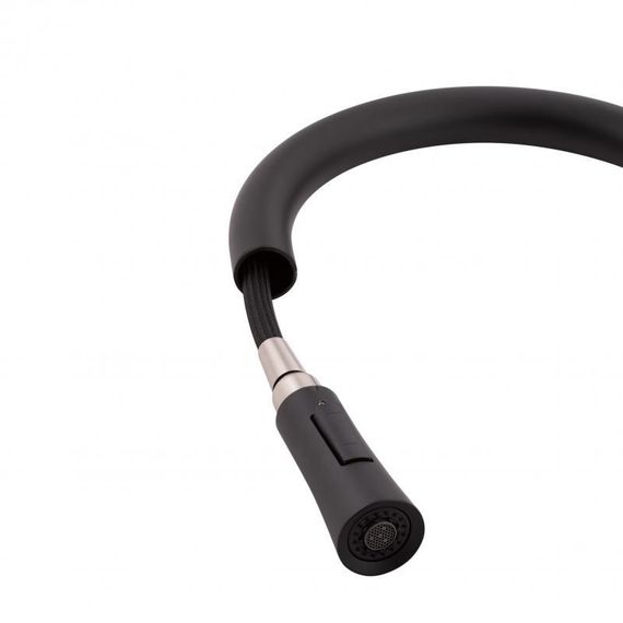 Смеситель для кухни Qtap Baruska с выдвижным изливом QTBAR9137103UB Black Matt | Зображення 6