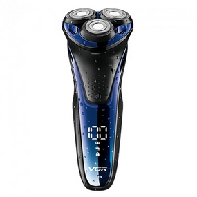 Електробритва чоловіча з LED-дисплеєм професійна VGR V-306