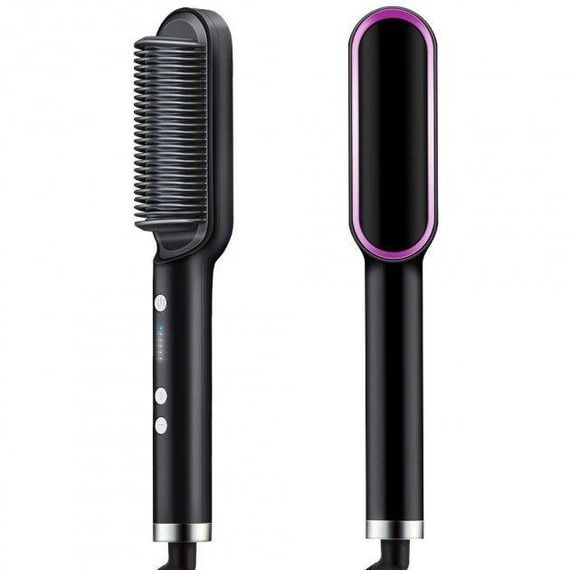 Розчіска – випрямляч Hair Straightener 909B для випрямлення волосся ∙ Праска щітка з турмаліновим покриттям ∙ 6 температурних