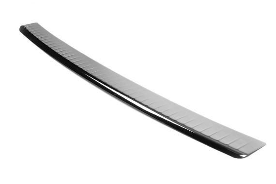 Накладка на задній бампер із загином (Omsa, нерж) Матова для Volkswagen T5 Transporter 2003-2010 рр.