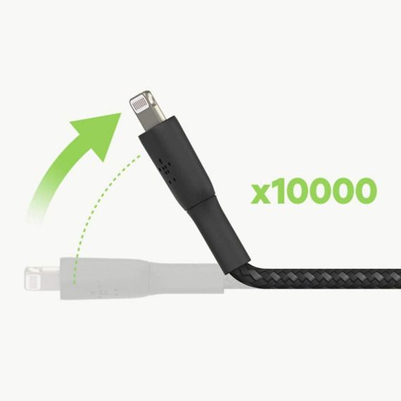 Дата кабель USB 2.0 AM to Lightning 1.0m black Belkin (CAA002BT1MBK) | Зображення 2