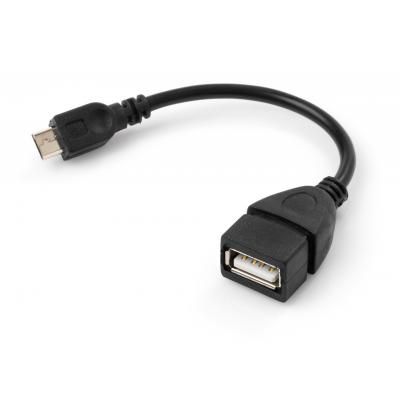 Дата кабель OTG USB 2.0 AF to Micro 5P Vinga (VCPDCOTGMBK) (VCPDCOTGMBK)