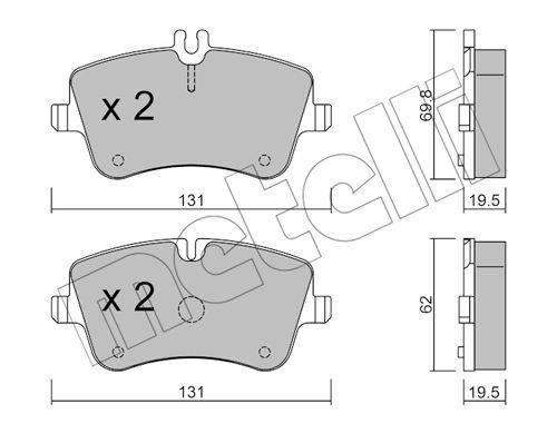 Колодки гальмівні передні Mercedes Benz C-class W203 CL203 S203 CLK-class C209 SLK-class R171 00-11 22-0342-0 | Зображення 1