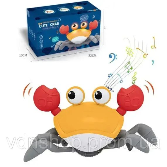 Дитяча інтерактивна іграшка Краб, що танцює, зі звуковими та світловими ефектами | Зображення 5