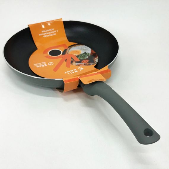 Сковорода алюмінієва 28 см WELL DONE WD-1018W індукція, сковорода зручна на кухню, антипригарна | Зображення 5