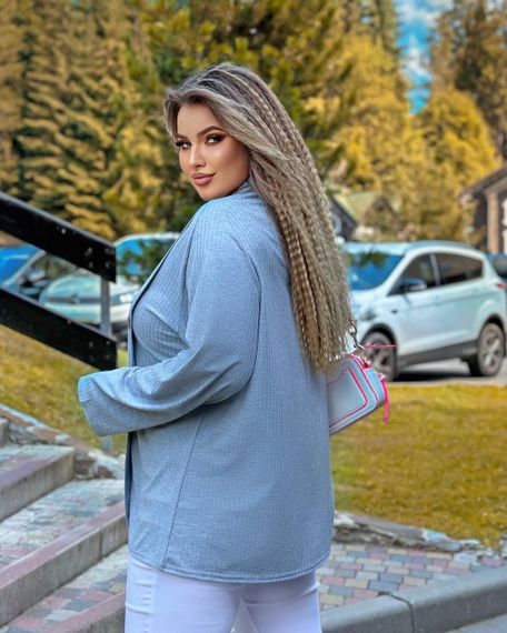 Жіноча туніка колір сірий р.60/62 442153 | Зображення 1