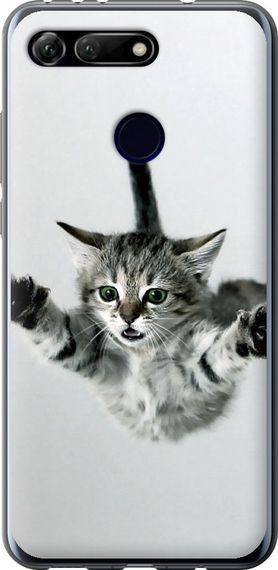 Чехол на Huawei Honor View 20 Летящий котёнок "2322u-1645-17620"