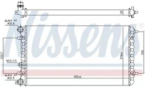 Радіатор охолодження двигуна VW NEW, NISSENS (65228)