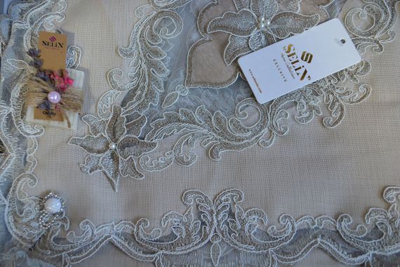 Лляна скатертина Selin Isil 160×300 см Бежева | Зображення 2