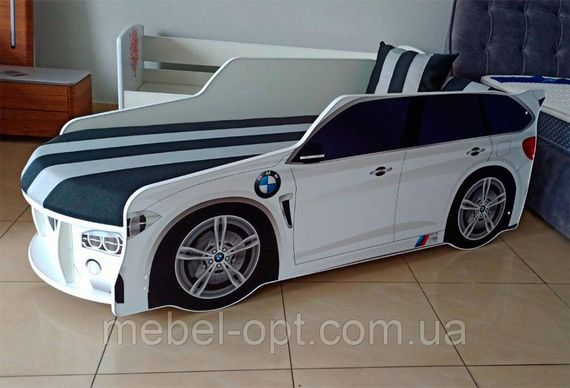Кровать машина серия Премиум модель BMW P 002 белый со спортивным матрасом | Зображення 1