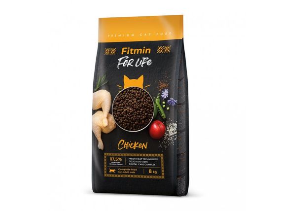 Fitmin cat For Life Adult Chicken (для дорослих котів з куркою), 8 кг | Зображення 1