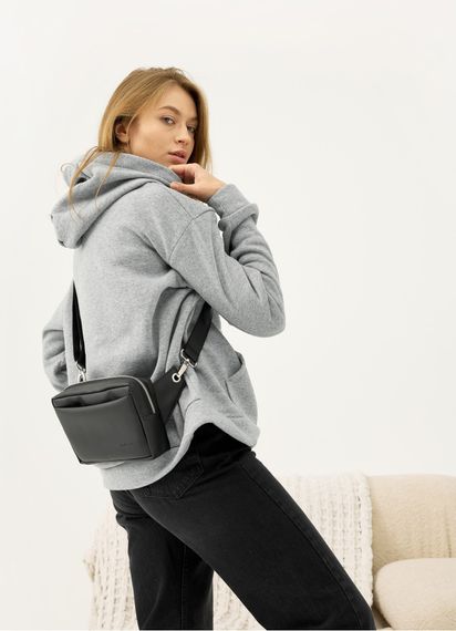 Жіноча сумка бананка Sambag HARVI чорна 24 × 16 × 6 см (88213001) | Зображення 7