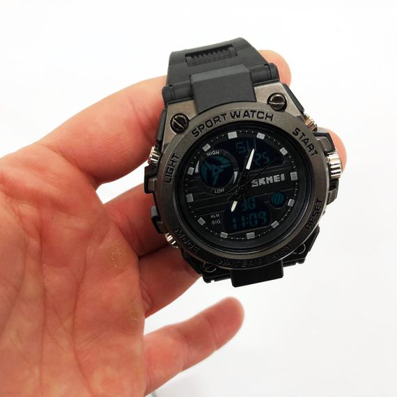 Годинник наручний чоловічий SKMEI 2031BK BLACK, чоловічий тактичний годинник, протиударний годинник. Колір: чорний | Зображення 6