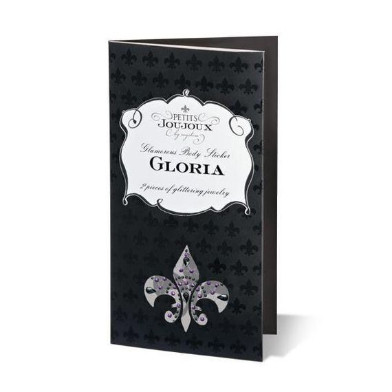 Пэстис из кристаллов Petits Joujoux Gloria set of 2 - Black/Pink, украшение на грудь | Зображення 1
