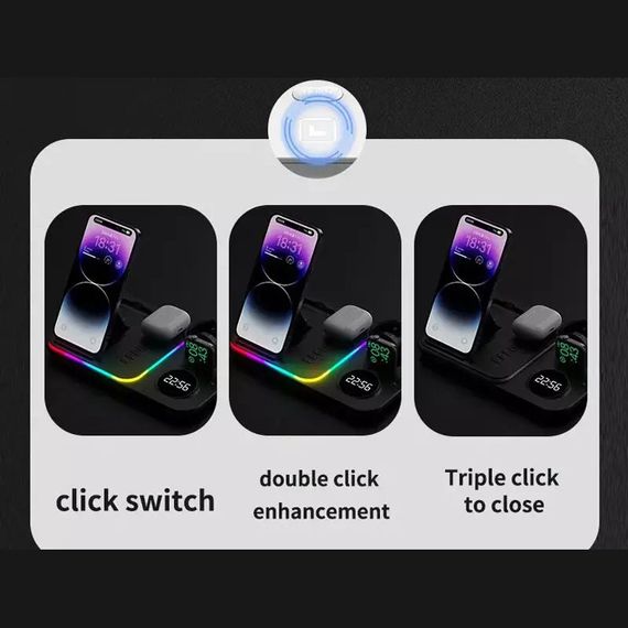 БЗУ + часы A82 4in1 Black | Зображення 2