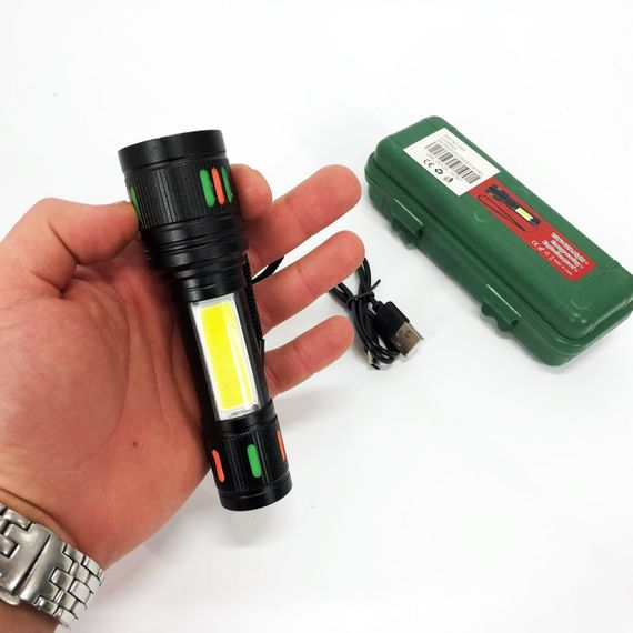 Ручной фонарик cob, Фонарик на все случаи, Тактический ручной фонарь для зсу Лед с зарядкой SU-58 | Зображення 5