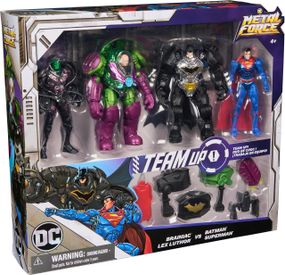 Набор фигурок DC Comics Metal Force Team Up: Бэтмен, Супермен, Брейниак и Лекс Лютор