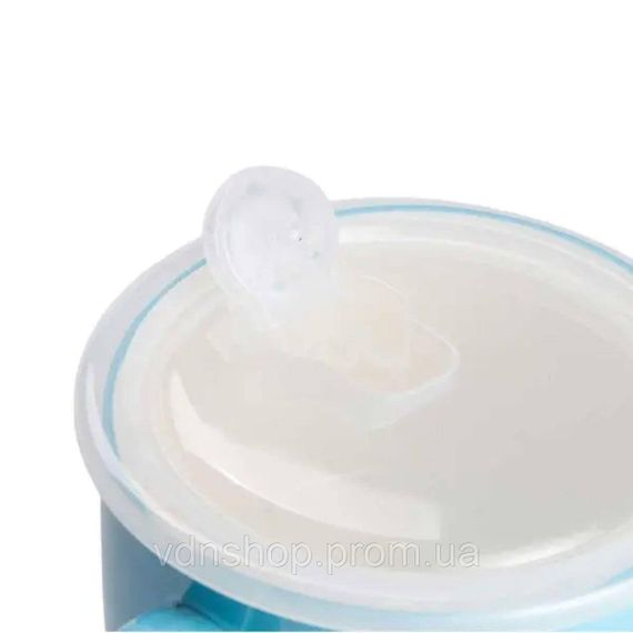 Миска для локшини порцелянова 770 мл із герметичною кришкою, блакитна HP-15-15 | Зображення 2