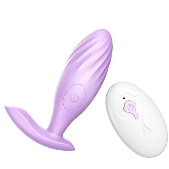 Анальна пробка з вібрацією «ButBut anal plug», з пультом дистанційного керування, 10 режимів вібрації, колір Sex Aura