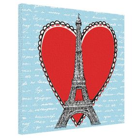 Картина на полотні 50х50 Love in Paris (H5050_LV049)