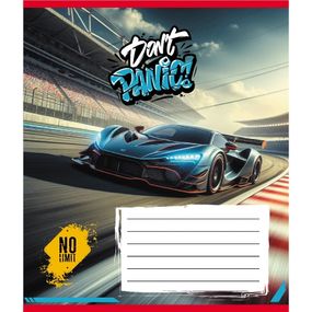 Тетрадь ученическая "Без паники" 012-510164C-3 в косую линию, 12 листов