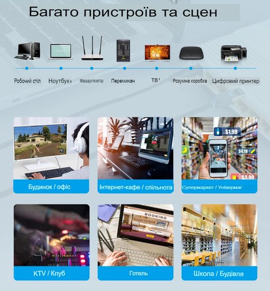 Патч-корд (плоский) кабель Vention Cat 8 RJ45 40Gbps 2000MHz Network Lan високошвидкісний 1 м (sv3713m1) | Зображення 5