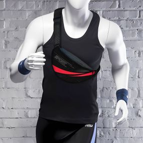 Сумка-бананка Sport мужская/женская спортивная 32×16 см с расширителем поясная сумка или сумка через плечо (3749)