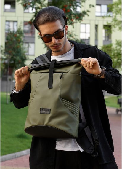 Чоловічий рюкзак Sambag RollTop X хакі 41 х 27 х 18 см (24320119m) | Зображення 7