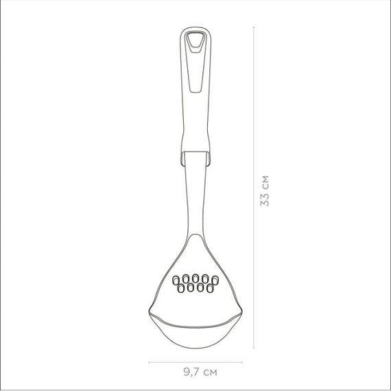 Половник Vinzer Assistant 50523 9.7х33 см черный | Зображення 3