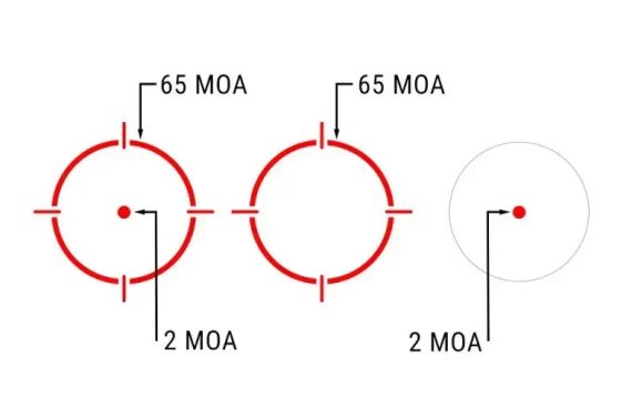 Приціл коліматорний Holosun HS510С точка 2 MOA + коло 65 МОА | Зображення 5