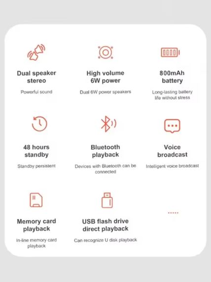 Портативная безпроводная блютуз Bluetooth колонка з ФМ радио | Зображення 5