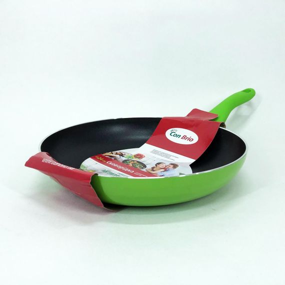 Сковорода антипригарна Con Brio 24 см СВ-2414, сковорода з товстим дном. Колір: зелений | Зображення 2