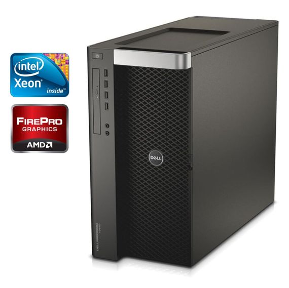 Робоча станція Dell Precision T7610 Tower / Intel Xeon E5-2670 v2 (10 (20) ядер по 2.5 - 3.3 GHz) / 32 GB DDR3 / 256 GB SSD / AMD FirePro W5100, 4 GB GDDR5, 128-bit б/в