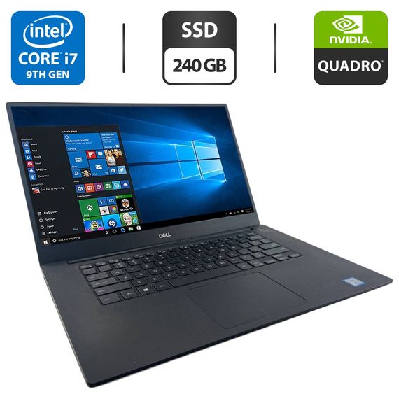 Мобільна робоча станція Dell Precision 5540 / 15.6" (1920x1080) IPS / Intel Core i7-9750H (6 (12) ядер по 2.6 - 4.5 GHz) / 16 GB DDR4 / 240 GB SSD / nVidia Quadro T1000, 4 GB GDDR5, 128-bit / WebCam б/в