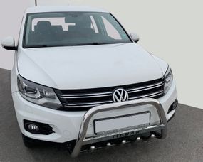Кенгурятник WT003 (нерж) 60 мм, без надписи для Volkswagen Tiguan 2007-2016 гг