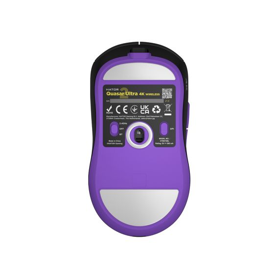 Мишка Hator Quasar 2 Ultra 4K Wireless/Bluetooth/USB Black/Lilac (HTM570BL) | Зображення 2
