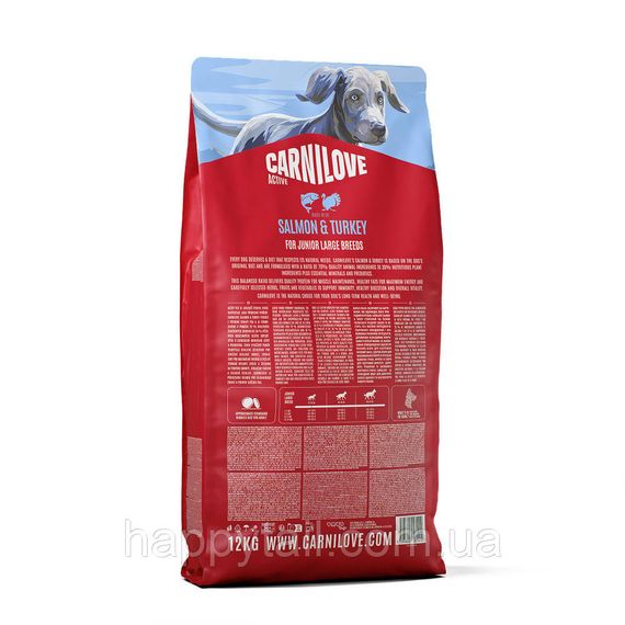 Беззерновий сухий корм Carnilove Junior Large Breed для молодих собак великих порід лосось та індичка 12 кг (арт. 173702) | Зображення 1