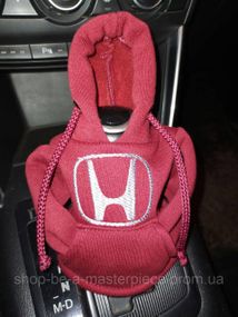 Чехол кофта Худи аксессуар на КПП Car Hoodie Хонда Honda бордовый подарок автомобилисту 10070