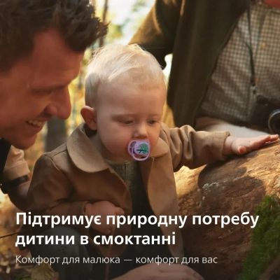 Пустышка Philips AVENT Ultra Air 18+ місяців 2 шт фіолетово-кораллов (SCF349/47) | Зображення 6