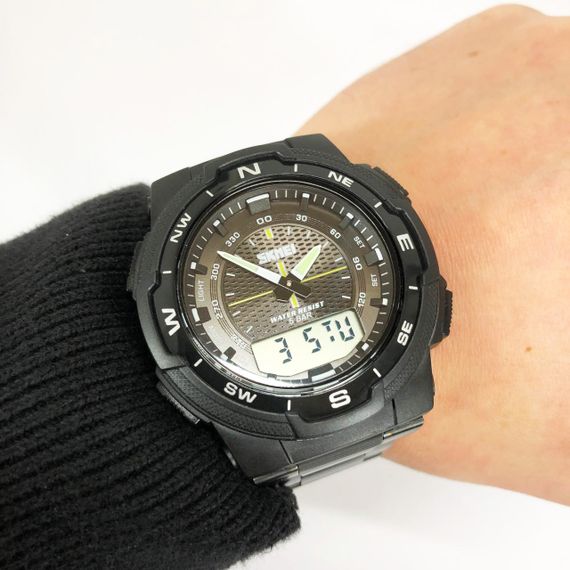 Часы мужские для плавания SKMEI 1370BKWT, Часы для военных и отдыха Мужские тактические военные IY-23 | Зображення 5