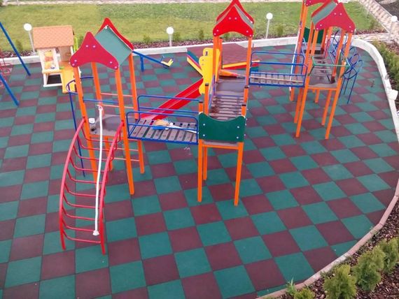 Гумове покриття для дитячих майданчиків 500х500х30 мм | Зображення 2