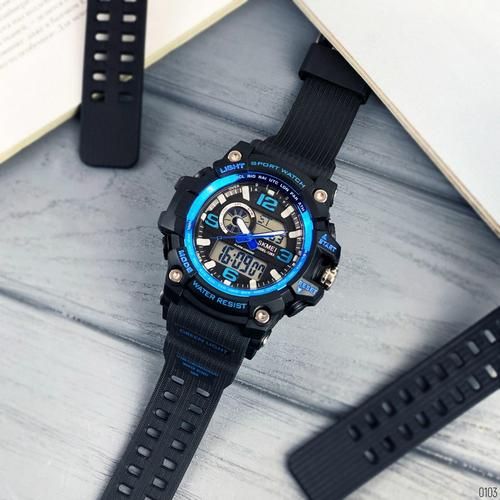Чоловічий годинник Skmei 1283 Black-Blue. | Зображення 2