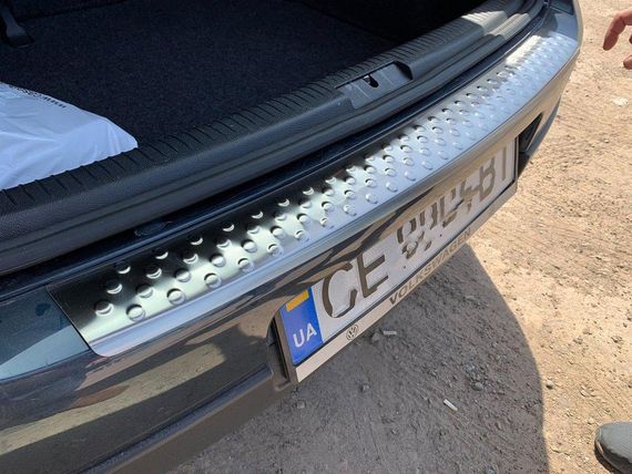 Накладки на задний бампер OmsaLine (нерж.) HB, глянець для Volkswagen Golf 5 | Зображення 2