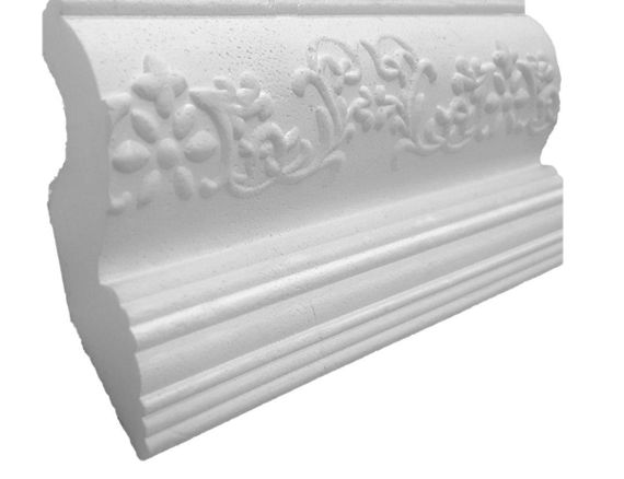Потолочный плинтус Simja 9039 с орнаментом 45x75x1300 мм