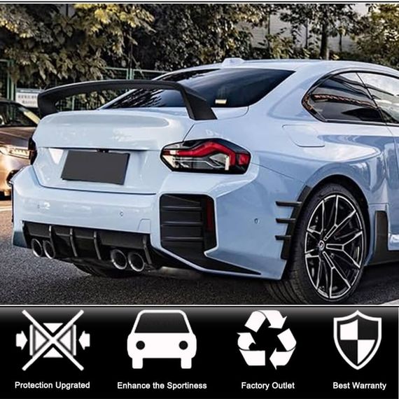 Спліттери заднього бампера V2 (для G87, Карбон) для BMW 2 серія G42 2021- рр | Зображення 1