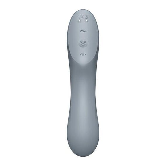 Вакуумный стимулятор с вибрацией Satisfyer Curvy Trinity 3 BlueGrey sexstyle | Зображення 3