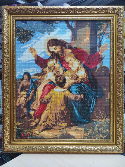 Алмазна мозаїка Ікона Ісус і діти 40х50 см ColorArt  SP027 | Зображення 7