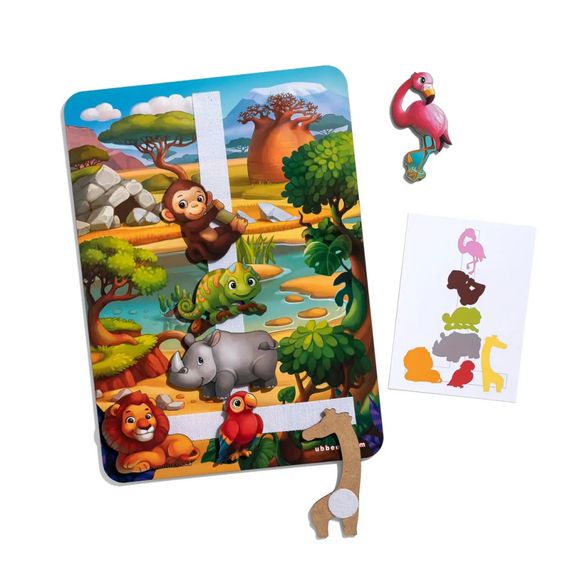 Деревянная настольная игра "Повтори по схеме - Африка" Ubumblebees (ПСД178) PSD178 на липучках | Зображення 3